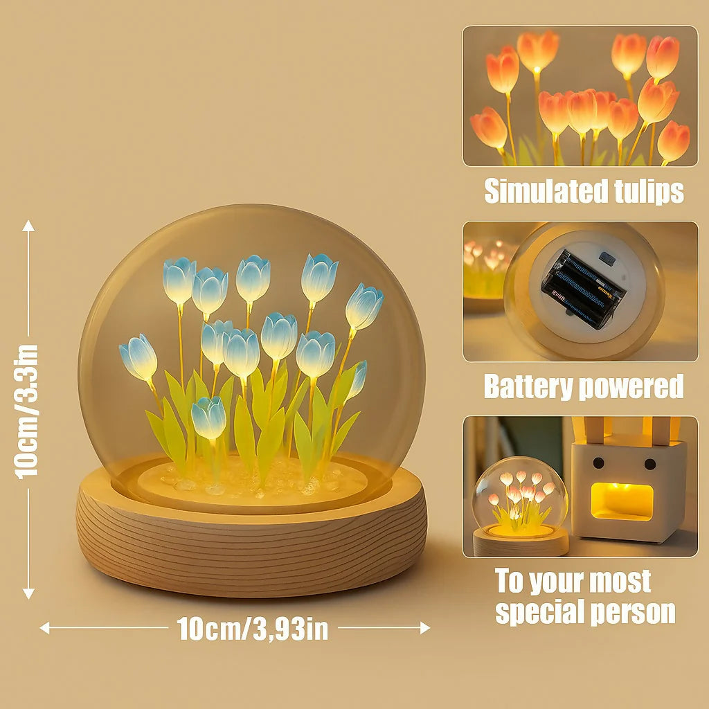 DIY Flower Dome LED Night Lamp Decorative Table Light Kit