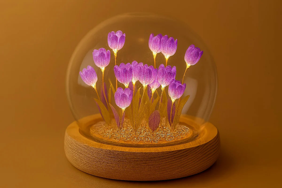 DIY Flower Dome LED Night Lamp Decorative Table Light Kit